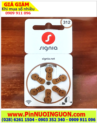 Signia PR41/312, Pin máy trợ thính Signia PR41, Pin 312 _Pin máy điếc Signia PR41/312 chính hãng /Vỉ 6viên